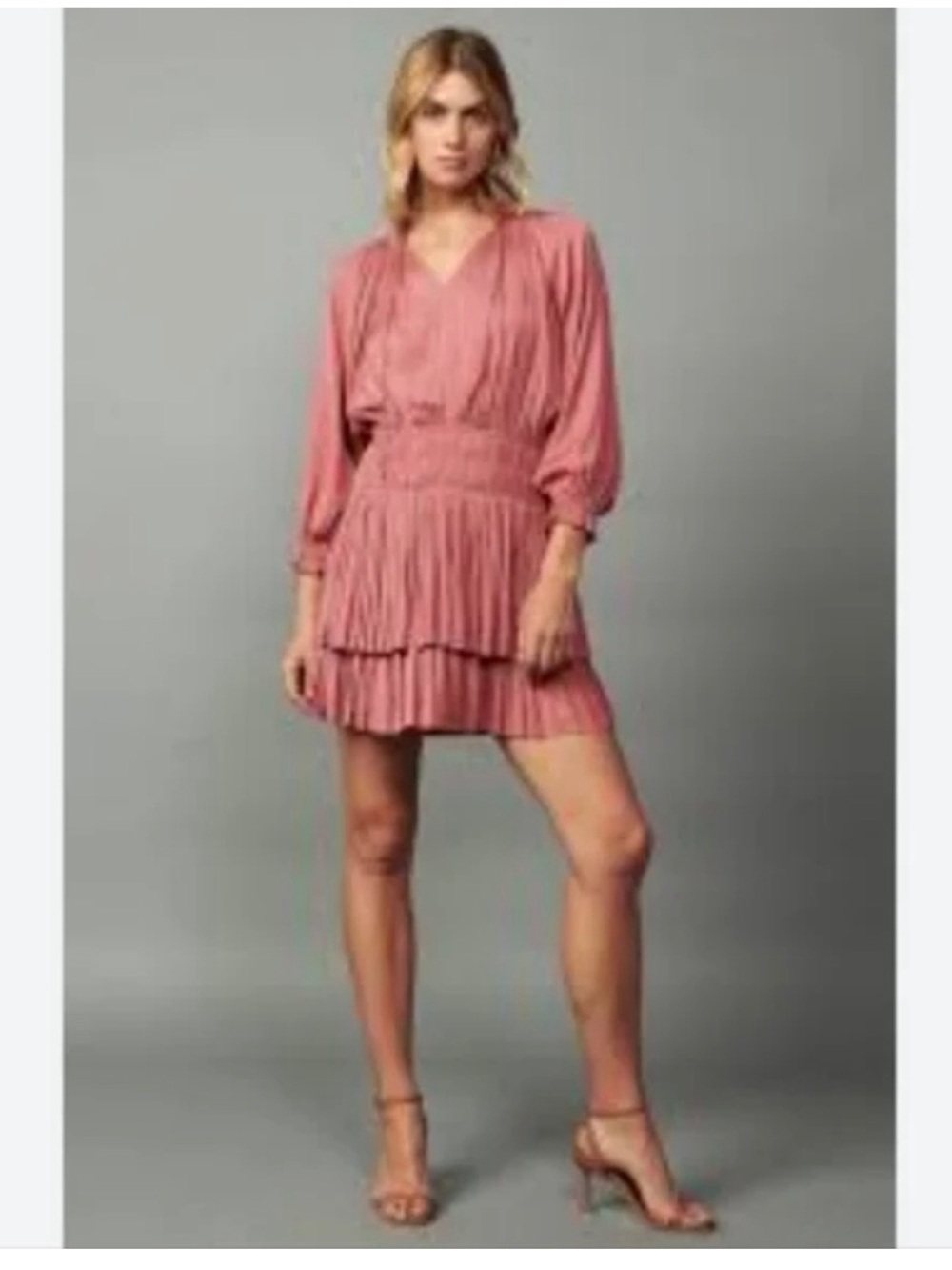 Evereve Smocked Mini Dress | Mauve Pink | Women’s Medium